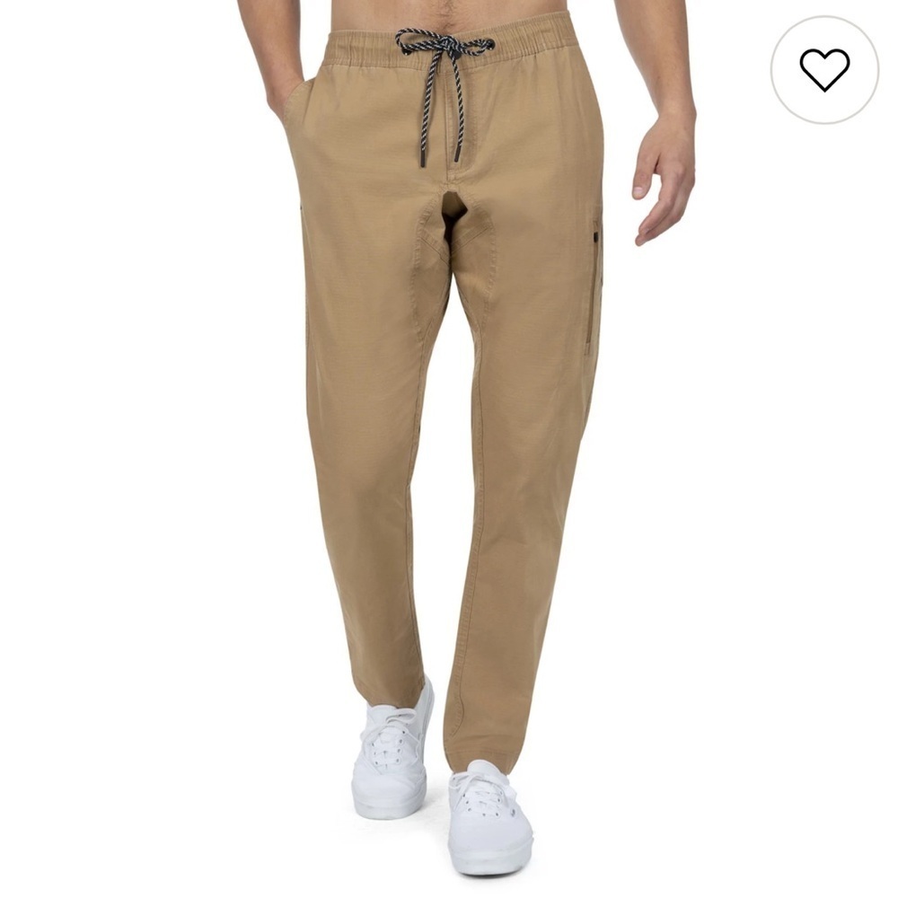 Hurley Tan Straight Leg Jogger Pants Men’s Casual Drawstring Pants
